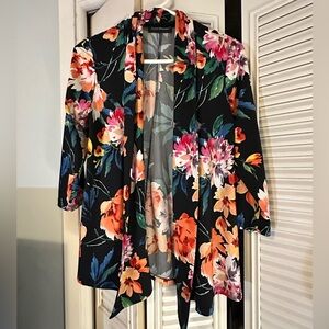 EUC Floral Open Front Cardigan/Blazer Sz. Small